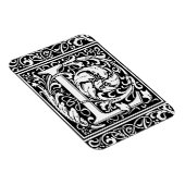 手紙L中世モノグラムアールヌーボー マグネット (右側)