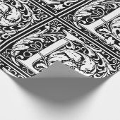 手紙L中世モノグラムアールヌーボー ラッピングペーパー (角)