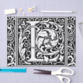 手紙L中世モノグラムアールヌーボー 薄葉紙 (クラフト)