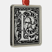 手紙L中世モノグラムヴィンテージイニシャル メタルオーナメント (右)