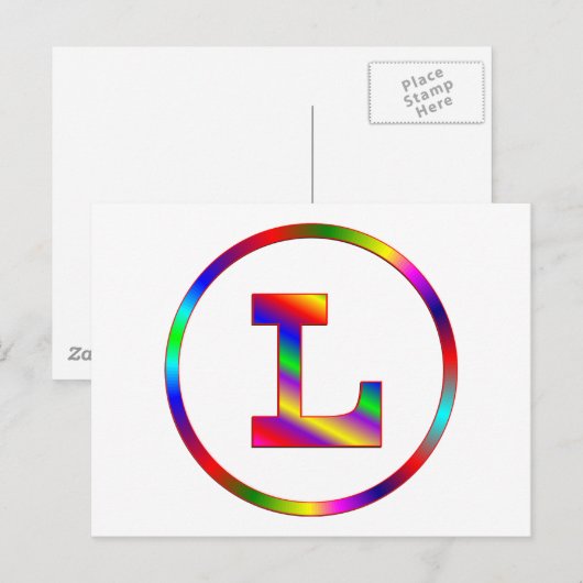 手紙L虹 ポストカード (正面/裏面)