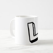 手紙L コーヒーマグカップ (正面左)