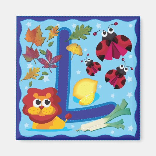 手紙L マグネット (正面)