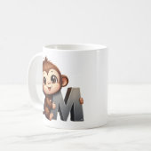 手紙Mお金のクラシックマグカップのように， 325 ml コーヒーマグカップ (正面左)