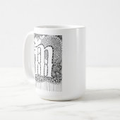 手紙Mのマグ、エリザベスSampsonのコーヒー・マグによる芸術 コーヒーマグカップ (正面左)