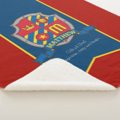 手紙Mマシュー名前をカスタムするの意味コート・オブ・アームズ シェルパブランケット (3/4)