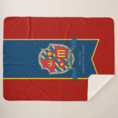 手紙Mマシュー名前をカスタムするの意味コート・オブ・アームズ シェルパブランケット (正面(横))