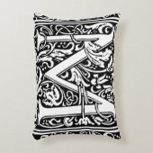 手紙M中世モノグラムアールヌーボー アクセントクッション (正面(垂直))