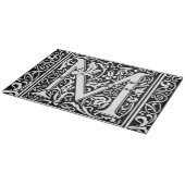 手紙M中世モノグラムアールヌーボー カッティングボード (角)