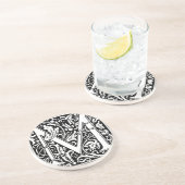 手紙M中世モノグラムアールヌーボー コースター (側面)