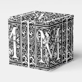 手紙M中世モノグラムアールヌーボー フェイバーボックス (正面サイド)
