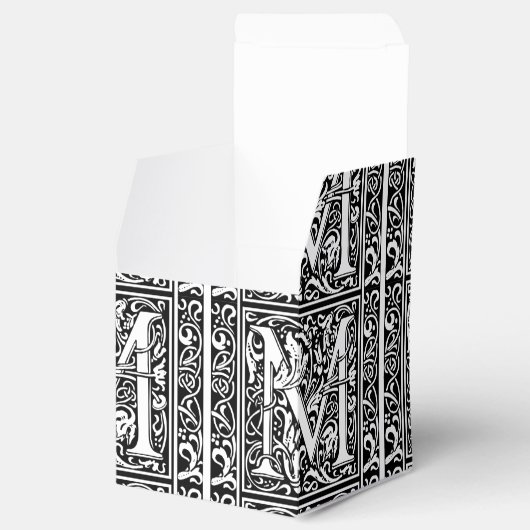 手紙M中世モノグラムアールヌーボー フェイバーボックス (オープン)