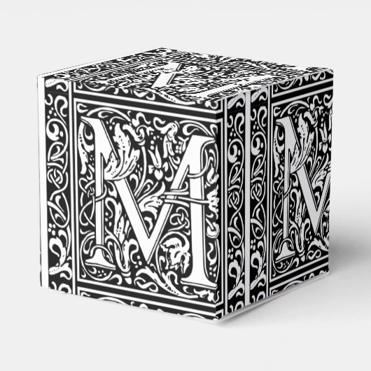 手紙M中世モノグラムアールヌーボー フェイバーボックス (裏面サイド)