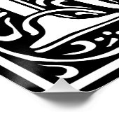 手紙M中世モノグラムアールヌーボー ポスター (コーナー)