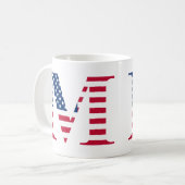 手紙M愛国的なマグカップ コーヒーマグカップ (正面左)