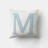 手紙M -モノグラムの枕 クッション (裏面)