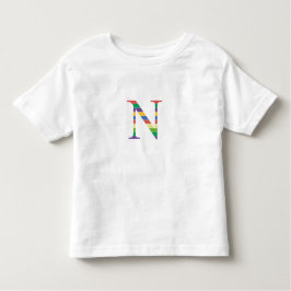 手紙Nが付いているTシャツ トドラーTシャツ