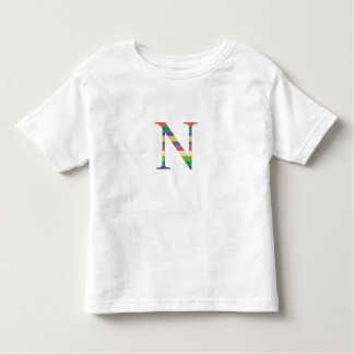 手紙Nが付いているTシャツ トドラーTシャツ