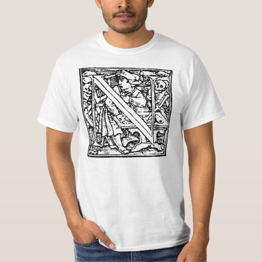 手紙Nのワイシャツ絞首刑 Tシャツ (正面)