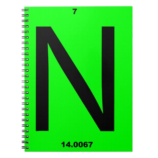 手紙Nの周期表 ノートブック (正面)