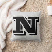 手紙Nモノグラム枕 クッション (ブランケット)