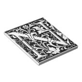 手紙N中世モノグラムアールヌーボー ノートパッド (アングル)