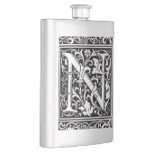 手紙N中世モノグラムアールヌーボー フラスク (右)