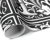 手紙N中世モノグラムアールヌーボー ラッピングペーパー (ロールコーナー)