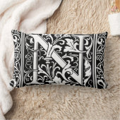 手紙N中世モノグラムアールヌーボー ランバークッション (ブランケット)