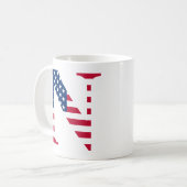 手紙N愛国的なマグカップ コーヒーマグカップ (正面左)