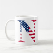 手紙N愛国的なマグカップ コーヒーマグカップ (左)