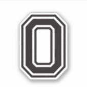 手紙Oスポーティ大学フォントアルファベット シール (正面)