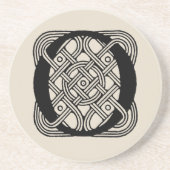 手紙Oヴィンテージケルト結び目模様モノグラム コースター (正面)