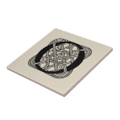 手紙Oヴィンテージケルト結び目模様モノグラム タイル (側面)