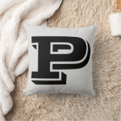 手紙Pモノグラム枕 クッション (ブランケット)
