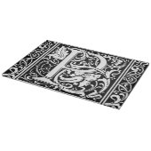 手紙P中世モノグラムアールヌーボー カッティングボード (角)