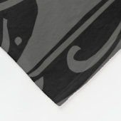 手紙P中世モノグラムアールヌーボー フリースブランケット (角)