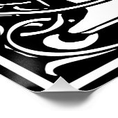 手紙P中世モノグラムアールヌーボー ポスター (コーナー)