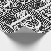 手紙P中世モノグラムアールヌーボー ラッピングペーパー (角)