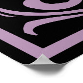 手紙P中世モノグラムヴィンテージイニシャル ポスター (角)