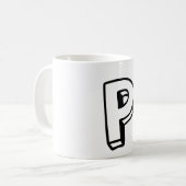 手紙P コーヒーマグカップ (正面左)