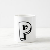 手紙P コーヒーマグカップ (中央)