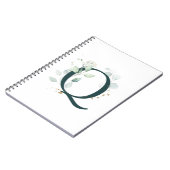 手紙Qユーカリと金ゴールドノートモノグラムの ノートブック (左側)