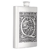 手紙Q中世モノグラムアールヌーボー フラスク (右)