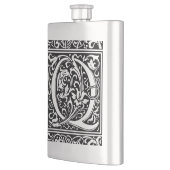 手紙Q中世モノグラムアールヌーボー フラスク (左)