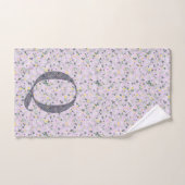 手紙Q紫の自由 バスタオルセット (ハンドタオル)