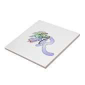 手紙Rの最初のモノグラムの守り神の青 タイル (側面)