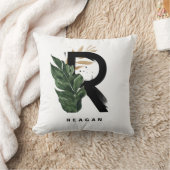 手紙Rモノグラムパーム離れ クッション (ブランケット)