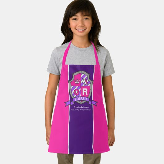手紙Rロザリアの名前は武器のコートを意味するユニコーン エプロン (インサイチュ)