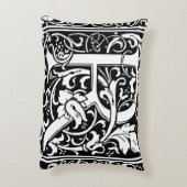 手紙R中世モノグラムアールヌーボー アクセントクッション (裏面(縦))